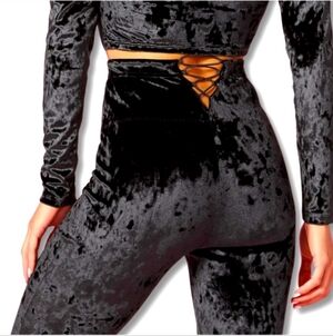 YITTY Black Velvet Leggings